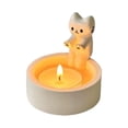 thumbnail image 2 of Candelabro Resina Con Gatito Dibujos Animados Regalo para Amantes Los Gatos (oreja Blanca), 2 of 9