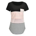 thumbnail image 3 of ZTTD Womens Pregnant Tops Womens Maternity Short Sleeve Crew Neck Striped Printed Nursed Tops T Shirt for Breastfeeding Short Sleeve Round Neck T Shirt, Sizes S-2XL, 3 of 4