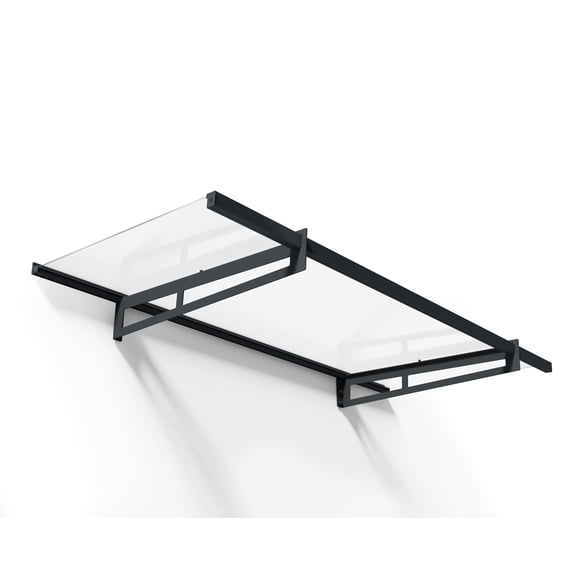 Bremen Acrylic Awning Gray/Clear, Multiple Sizes