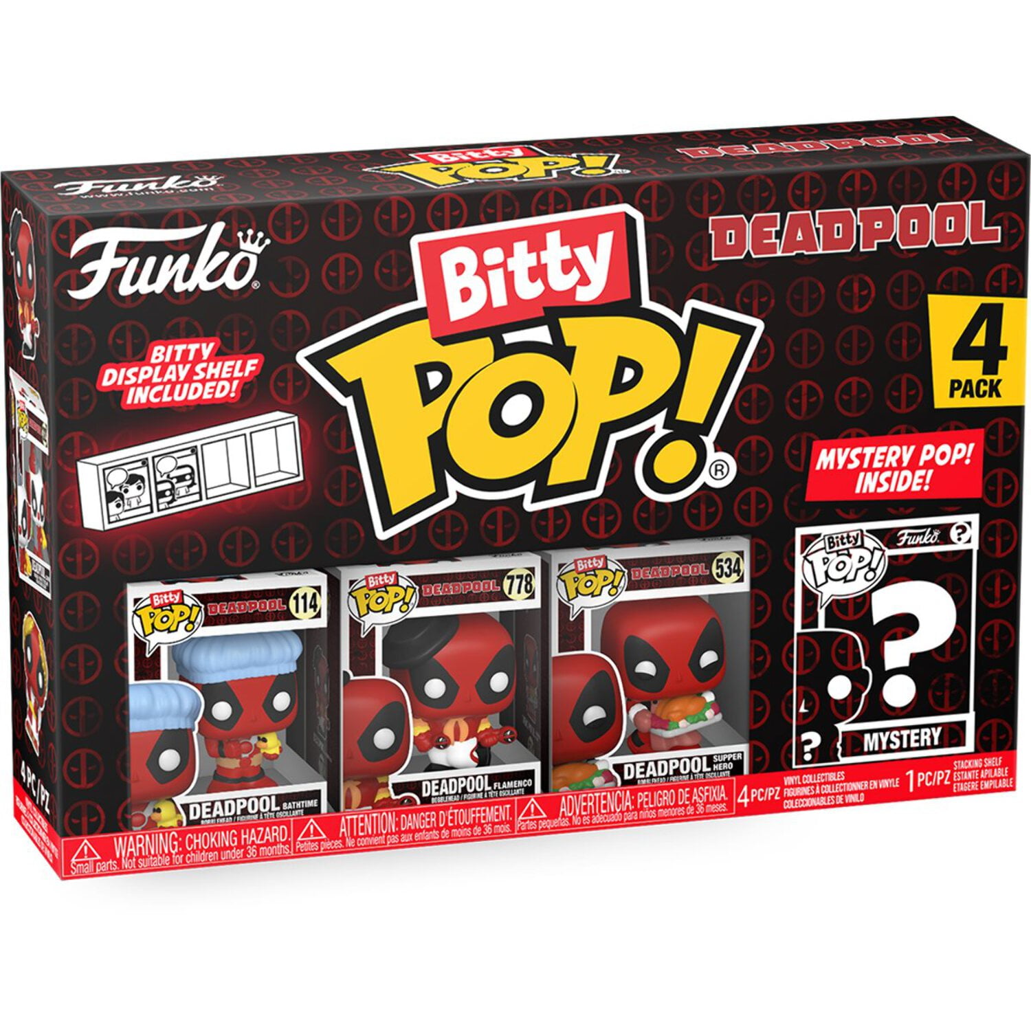 Deadpool Bathtime Funko Bitty Pop! Mini-Figure 4-Pack