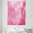 thumbnail image 1 of Pink Tapestry, Abstract Polygonal Design with Fractal Look and Triangles in Pink Shades, Wall Hanging for Bedroom Living Room Dorm Decor, 60W X 80L Inches, Pale Pink and Hot Pink, by Ambesonne, 1 of 2