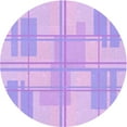 thumbnail image 1 of Ahgly Company Indoor Round Patterned Heliotrope Purple Area Rugs, 5' Round, 1 of 6