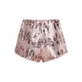 thumbnail image 4 of Haitryli Women's Sequin Sparkly Mini Shorts Low Waist Rave Party Hot Pants Night Out Party Bottoms Gold S, 4 of 5