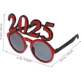 thumbnail image 3 of Huggegwe 4 Pcs Lunettes 2025 Nouvel An 2025 Cabine Photo 2025 Fête Lunettes 2024 Fête Lunettes Bonne Année Lunettes de Soleil Cosplay Lunettes Décoration Numéro 2024 Lunettes Rouges U2536-9919, 3 of 9