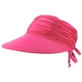 thumbnail image 2 of Spencer Womens Sun Visor Hats Wide Brim Beach Hats UV Protection Outdoor Sports Traveling Hiking Fishing Caps, Rose Red, 2 of 10