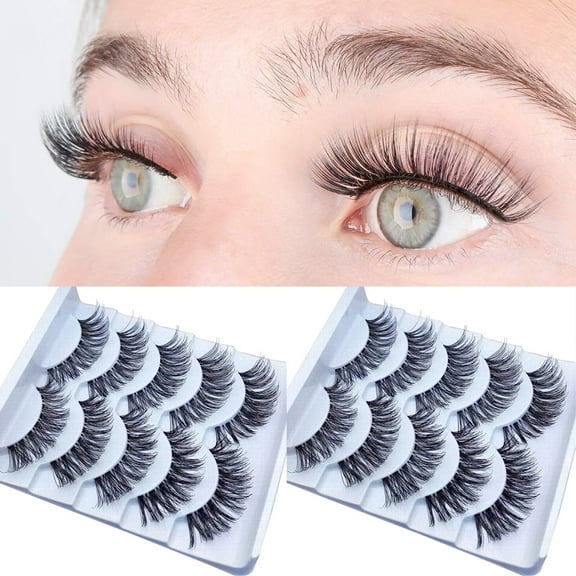 Visland 10 Pairs Women False Eyelashes, Natural Durable False Eyelashes for Eye Makeup