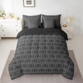thumbnail image 2 of Feelyou Western Damask Bedding Comforter Set 7 Pieces, Grey Life Tree Full Bedding Set, 2 of 8