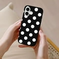 thumbnail image 4 of Compatible with Iphone 16 Case - Cute Soft Black And White Polka Dot Silicone Case Compatible with Iphone 16 Phone Case for Women Men, 4 of 6