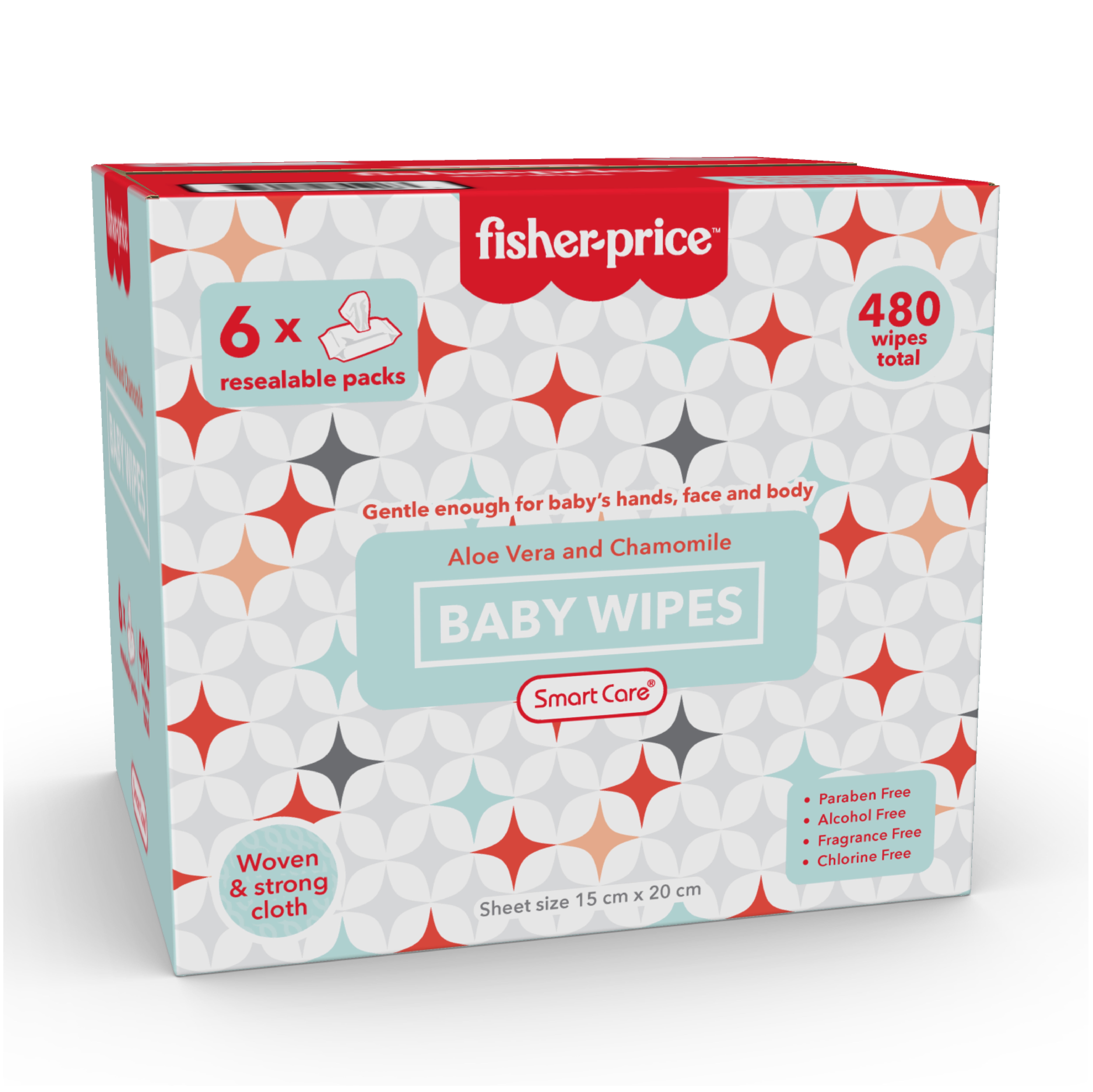 Fisher-Price Standard Wipes 72ct 2 pack, Total 144 pcs