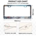 thumbnail image 3 of GZHJMY Christmas Snowman License Plate Frames Set of 2, Universal Aluminum License Plate Holders 2 Holes Car Tag Frames Automotive Exterior Accessories with Screw Caps Decorative, 3 of 7