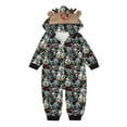 thumbnail image 3 of Odeerbi Christmas Onesie Pajamas for Family Holiday Sleep Jumpsuit Long Sleeve Family Christmas Pajamas Matching Sets Baby Printed Loungewear Jumpsuit Sleepwear Xmas PJs Set Navy, 3 of 6