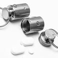 thumbnail image 2 of Tiny Titanium Keychain Pill Holder Case Waterproof Fob Travel Pocket Organizer, 2 of 9