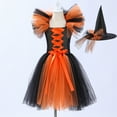 thumbnail image 2 of YOUSNH Halloween Tout-Petits Enfants Bébés Filles Magnifique Sorcière Robe Noire avec Chapeau Tutu Chic Déguisement Fête Tulle Robes Robes pour Filles G_002 4-5 Ans, 2 of 6