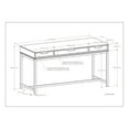 thumbnail image 2 of Pemberly Row Solid Hardood Industrial 60 " Desk in Medium Saddle Brown, 2 of 8
