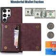 thumbnail image 5 of for Samsung Galaxy S22 Ultra (Not S22) Crossbody Wallet Case for Women, Bling Glitter PU Leather Phone Case with RFID Blocking Card Holder Cover for Samsung Galaxy S22 Ultra SZ Red, 5 of 9