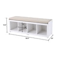 thumbnail image 3 of Better Homes & Gardens 4-Cube Storage Bench, White Texture, 3 of 6