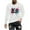 White, variant on WREESH Halloween Long Sleeve Tops Fashionable Men's Printed Top with Long Sleeved Round Neck and Smiling Face Printed Top/Shirt Black