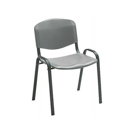 UPC: 0073555418507 | Safco 4185CH Contour Stacking Chairs  Charcoal w/Black Frame  4/Carton