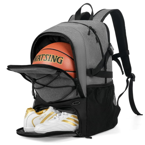 GRANDUP Mochila de baloncesto con compartimento para pelota y zapatos Fit Voleibol fútbol Natación Gimnasio Viajes y escuela Bolsas para equipos de entrenamiento deportivo de gran capacidad