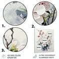 thumbnail image 3 of Designart "Orchids Flowers Asian Painting III" Asian Metal Wall Art, 3 of 5