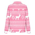 thumbnail image 6 of Fartey Womens Christmas Cardigans Sweater Funny Xmas Print Long Sleeves Button Down Sweater Fashion Holiday Party Cardigan Coat Pink S, 6 of 7