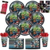 Marvel Avengers Party Pack Seats 8 - Napkins, Plates, Cups & Stickers- The Avengers Powers Unite Party Supplies, Deluxe Party Pack