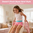 thumbnail image 3 of BIG ELEPHANT Girls' Boxer Briefs 6-Pack – 100% Cotton, Super Soft & Breathable Kids' Underwear, Available in Sizes 4T to 9Y, 3 of 7