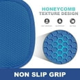 thumbnail image 3 of Pot Holders Sets of 2, Silicone Hot Pads for Kitchen,Heat Resistant Oven Mitts Pads with Pockets Non Slip Grip, Large Potholders,Trivets for Cooking, Baking,RoyalBlue, 3 of 8
