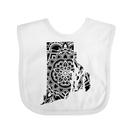 

Inktastic Rhode Island Silhouette Mandala Gift Baby Boy or Baby Girl Bib