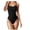 Black, variant on Penkiiy Women's Rompers Women's Threaded Low Neck Sleeveless Tank Top Skinny Bodysuit Pink S Rompers