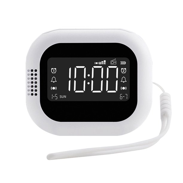 Reloj Multifuncional Con Alarma Y Vibración Radio Digital FM Pantalla LED Recargable Artefacto Despertador para Estudiantes