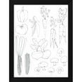 thumbnail image 2 of Avery Tillmon 12x14 Black Modern Wood Framed Wall Art Titled - Line Art Veggies Crop, 2 of 6