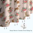 thumbnail image 6 of Mixed Breed Dog and Floral Modern Waterproof Shower Curtain Set with 12 Hooks, Washable Decorative Bathroom Shower Curtain, 6 of 6