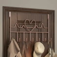 thumbnail image 2 of Behind The Door Hooks, Bedroom Kitchen Door Organizer Hanging Racks Coat Hooks, Heavy-Duty 7 Hooks Organizer Rack, Multiple Uses Over Door Coat Rack for Clothes, Towels, 2 of 6