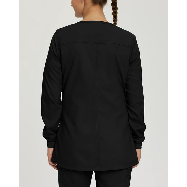 Landau ProFlex Veste d'Uniforme pour Femmes : Coupe Moderne Ajustée, Extensible, Fermeture à Boutons-Pression, Col Rond, Sarrau Médical 3038