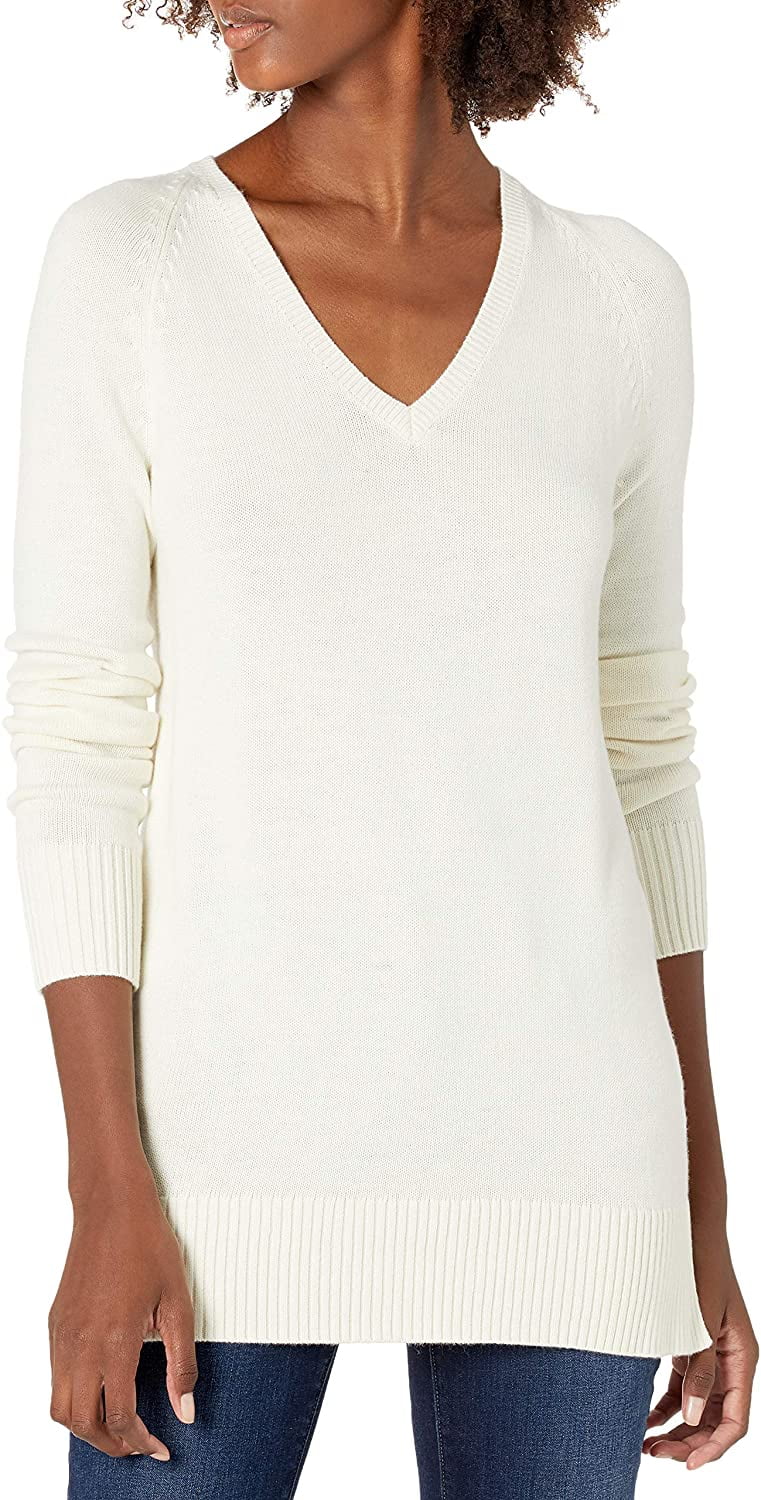 Women s Long Sleeve Tunic V Neck 