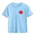 thumbnail image 1 of Zpanxa T-Shirts pour Tout-Petites Fille Imprimé Feuille d'Érable Manches Courtes Col Rond Haut Décontracté en Coton 7 Ans, 1 of 6