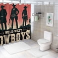 thumbnail image 7 of Orinice Cowboys Cactus Sunset Bathroom Decor Set with Hooks, Colorful Graphic Print Polyester Fabric Shower Curtain Set, Washable 69x72, 7 of 7