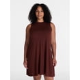 thumbnail image 2 of Time and Tru Women's Sleeveless Knit Swing Dress, Sizes XS-XXXL, 2 of 6