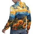 thumbnail image 6 of Fotbe Men's Hoodie with Sunset Sky Sunflower Pattern - Kangaroo Pocket Pullover Hooded Sweatshirt, Perfect for Daily Wear, Travel, and Home-Small, 6 of 7