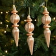 thumbnail image 4 of karymi Christmas Tree Shaped Ornament Set Plastic Electroplated Gold Color Pendants Holiday Decoration Gift 4.72x4.72x2.76in House Decor Week, 4 of 6