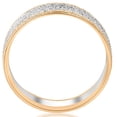 thumbnail image 2 of Pompeii 14k White & Yellow Gold Mens 6mm Two Tone Comfort Fit Texture Wedding Band (,), 2 of 4