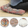 thumbnail image 3 of Paisley Floral Meditation Pouf Supportive Square Floor Cushion with Traditional Sacred Art, 4.7" Thick for Comfort, 3 of 3