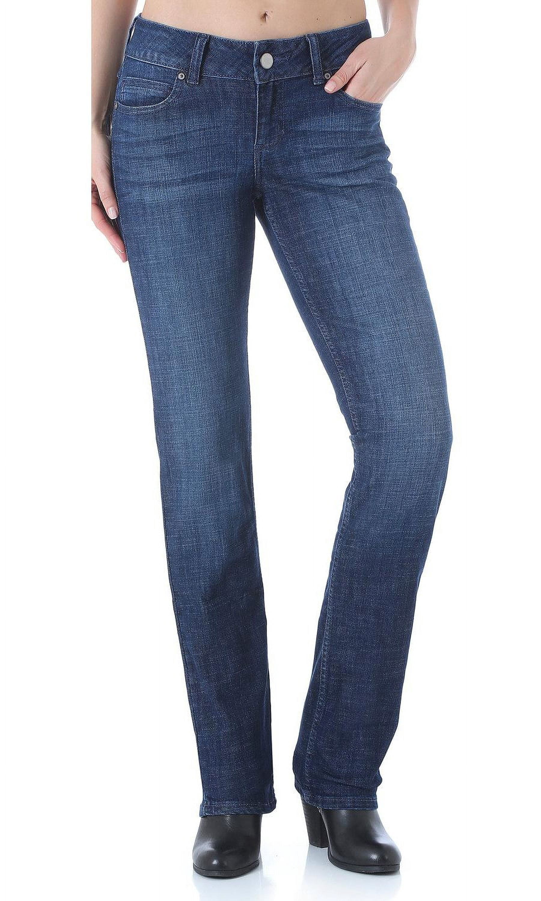 Wrangler Women's Plus Size Essential Mid Rise Straight Leg Jean