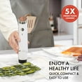 thumbnail image 2 of Handheld Vacuum Sealer for Food, Portable Cordless Sealer with 30 Reusable Bags for Sous Vide and Airtight Food Storage (Vacuum Sealer + 30 Bags) C101, 2 of 3