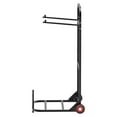 thumbnail image 2 of Folding Chair Rack - 100 LBS Capacity - Heavy Duty Chair Cart for 10 Chairs - Metal Storage Dolly with Rubber Wheels - Push Chair Holder - Matte Black, 2 of 10