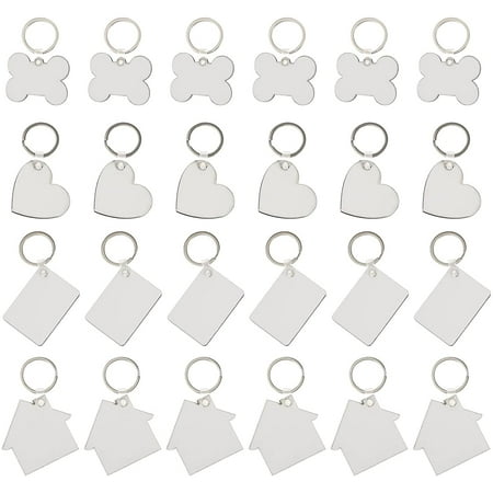 DIY MDF Sublimation Keychain Blank 36Pcs Heat Transfer with with
