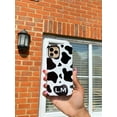 thumbnail image 2 of Étui Personnalisée avec Initiales Imprimé Vache pour iPhone 16 Pro, iPhone 12, 2 of 5