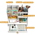 thumbnail image 4 of Organizador de escritorio, portalápices, cajón de almacenamiento de escritorio, escritorio multifuncional, organizador de escritorio, almacenamiento con cajón, portalápices para el hogar, la escuela,, 4 of 5