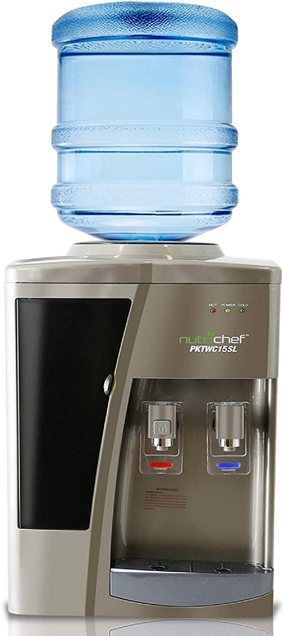 NutriChef Silver Water Dispenser Cooler Cold Water Temp 3545°F Hot